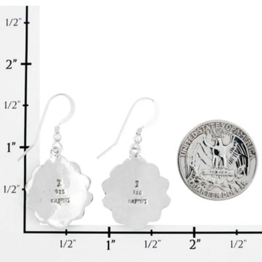 Genuine Multicolored Turquoise Gemstones Earrings in 925 Sterling Silver NWT - Picture 11 of 11